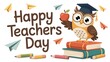 © Nadim Graphic Art - Adorable Owl Celebrates Happy Teacher Appreciation Day