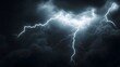 © Creative_Khans - White lightning isolated on a black background