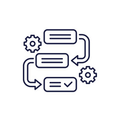 procedure line icon on white