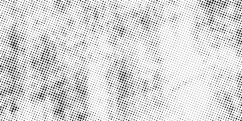 Wall Mural - White and black halftone dots pattern color gradient grunge texture background. Pop art comic sport style vector illustration dots. eps 10. modern.