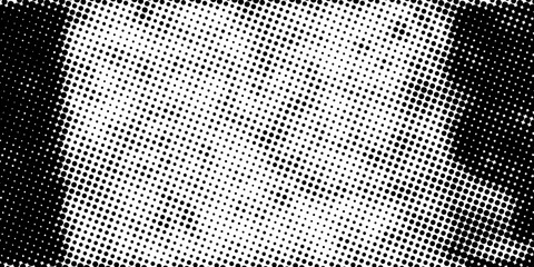 Wall Mural - White and black halftone dots pattern color gradient grunge texture background. Pop art comic sport style vector illustration dots. eps 10. eps10