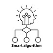 © Muhammad - Smart Algorithm Icon – AI Logic Flowchart Vector for Machine Learning