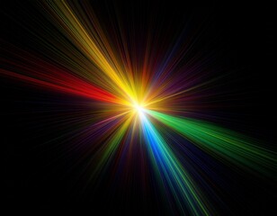 Wall Mural - lens flare effect on black background abstract sun burst sunflare for screen mode using sunflares na