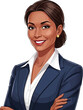 © Steven - Professional Woman Illustration Confident Businesswoman with Suit and Crossed Arms, ideal for corporate use.