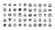 © Tasin - Spiritual and Inner Growth Line Icon Set – Thin Linear Vector Pictograms of Mindfulness, Personal Transformation, Enlightenment, Crystal Glow, Meditation, Universe, Chakra Strength, and Esoteric Symbo
