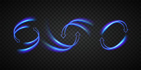 Two arows go round. Update icon. Hardware and software update. Exchange and money transfer.
