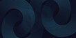 © Dul - Modern dark blue abstract horizontal banner background with glowing geometric lines. Shiny blue diagonal rounded lines pattern. Futuristic concept. Suit for cover liquid wave. eps10