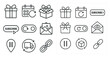 © Vectoria - Set of icons for a website, including a Subscribe button, a calendar, and a box