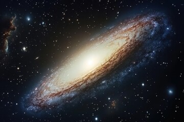 Wall Mural - Spiral galaxy showcases vibrant colors and intricate structures in the vastness of space, spiral galaxy in space