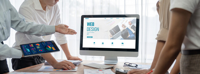 Wall Mural - website design software provide brisk template for online retail business and e-commerce