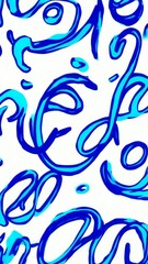 Canvas Print - animated blue abstract pattern expanding on white background