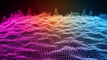 Wall Mural - abstract colorful landscape with digital wave pattern