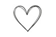 © Lena - Hand drawn heart icon. Scribble doodle sketch love symbol. Isolated design element for valentine's day, wedding invitation, greeting card, mother's day, or birthday.
