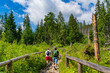 © momo11353 - People walking on the trail to Morskie Oko in Tatra National Park in southern Poland