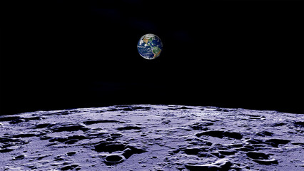 Wall Mural - planet moon/ earth in space