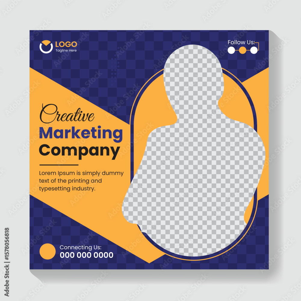 Digital business marketing, corporate social media post design, and web banner templates