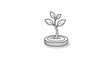 © Hossam - A small plant growing out of a coin representing financial growth idea