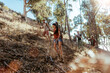 © Marko Geber - Young and diverse group of friends and hikers hiking together in the mountains of south africa