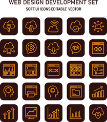 comprehensive collection of modern web design development icons for user interface soft designs edit