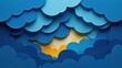 © Nazuro - Layered blue clouds with golden light breakthrough
