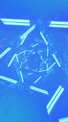 Wall Mural - animation of light spots and data processing over digital globe