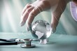 © Safina - Global Healthcare: A doctor's gloved hand cautiously protects the planet