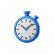 © SHUVO - Blue Cartoon Stopwatch Icon Illustration on Transparent Background