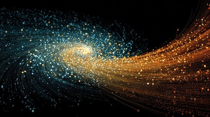 Wall Mural - swirling lights and particles create cosmic and ethereal background
