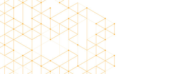 Wall Mural - vector abstract minimalist gold triangles technology pattern gold geometric background.