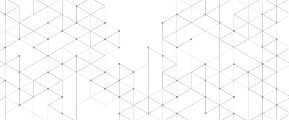Wall Mural - vector abstract minimalist grey triangles technology pattern grey geometric background.