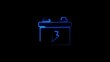 ©                  M.G - Illuminated blue outline of a car battery depicting power and electrical energy