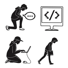 people coding and working with computers programming