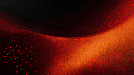 Wall Mural - abstract red orange black grainy background design with glowing color gradient shape on dark noise t