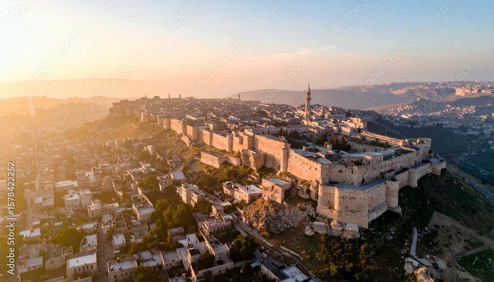 Aerial View of Ancient City Walls. Stock Photo | Adobe Stock