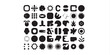 © Sidvec - A collection of assorted black and white abstract shapes and symbols arranged in rows and columns