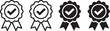 © Masud - Approved or certified medal icon. Certified badge. Approval check symbol collection - stock vector