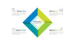 © Inactive - 4 Options Infographic diamond design template. Business presentation, Banner, Poster, Brochure and Strategy. Vector illustration.