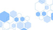 © Rayhan - Abstract blue hexagon shape for frame illustration design