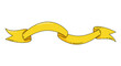 © Garrota - Yellow decorative ribbon on a white background