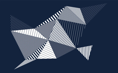 Canvas Print - abstract vector artistic geometric background polygonal triangles style, low-poly dynamic art wallpa