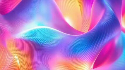 Wall Mural - Brightly colored digital art of a fractal with swirling patterns and vivid colors.