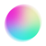 Abstract blurred colorful gradient circle shape noise texture design element
