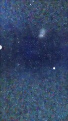 Wall Mural - a starry night sky with vibrant colors and elements representing celestial bodies.