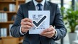© Apatsara - businessman check online document validation icon, concepts of practices and policies, company articles of association terms and conditions, regulations and legal advice