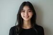 © Arvind - Happy young Asian woman smiling, isolated on background, Generative AI