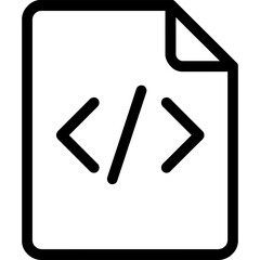 Code file document outline icon vector