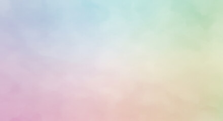  A soft, ethereal background featuring a smooth pastel gradient transitioning between pink, blue, green, and yellow hues. Dreamy abstract art.
