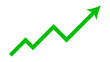 © Umar - Growth/success arrow icon. Green growth arrow. Up arrow which represents progress, growth, success, financial surplus etc