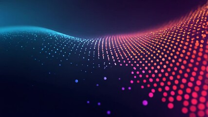 Wall Mural - abstract digital wave: a symphony of color and light