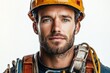 © 3DLeonardo - Close-up portrait of a serious construction worker. Perfect for industry, safety, and labor themes. Ideal for websites, articles, and social media.